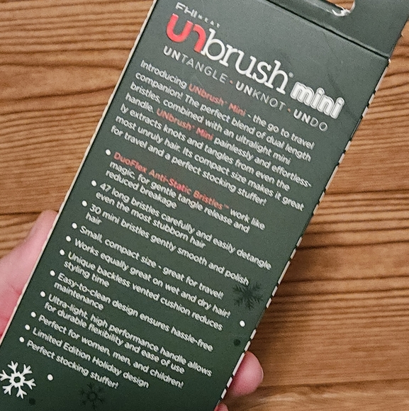Unbrush Mini Special Edition Snowflake Metalic Green (2) - Picture 4 of 6